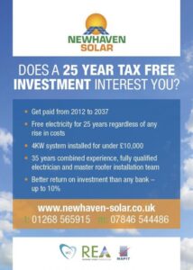 newhaven solar flyer front