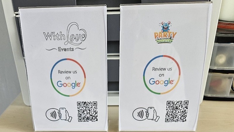 business google review cards desktop