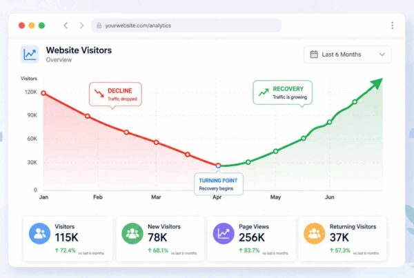 website traffic decline increase